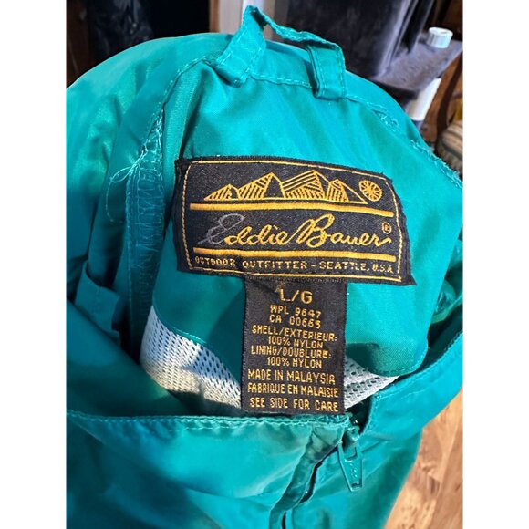Eddie Bauer Packable Nylon Jacket – Beautiful Green, Size L (#196) - Picture 9 of 13